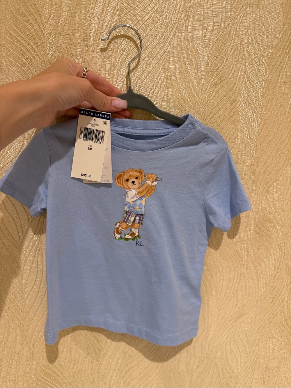 Ralph Lauren Light Blue Polo Bear Short Sleeve Tee